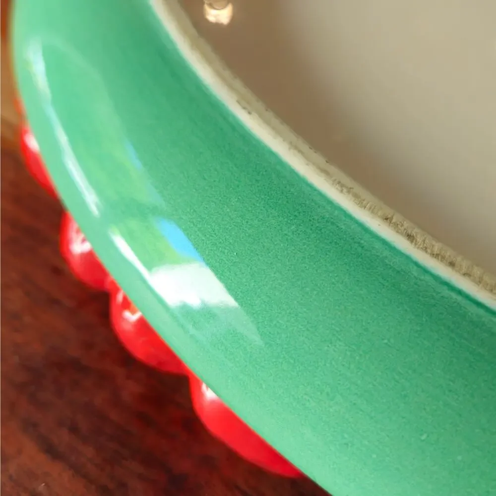 Vintage Shafford Japan Strawberry Cake Plate | Mid-Century Ceramic Serving Tray
